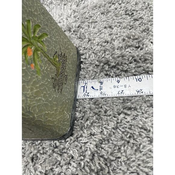 Palm Tree Tissue Box Cover Hand Painted Bathroom Home Decoration - Picture 7 of 7